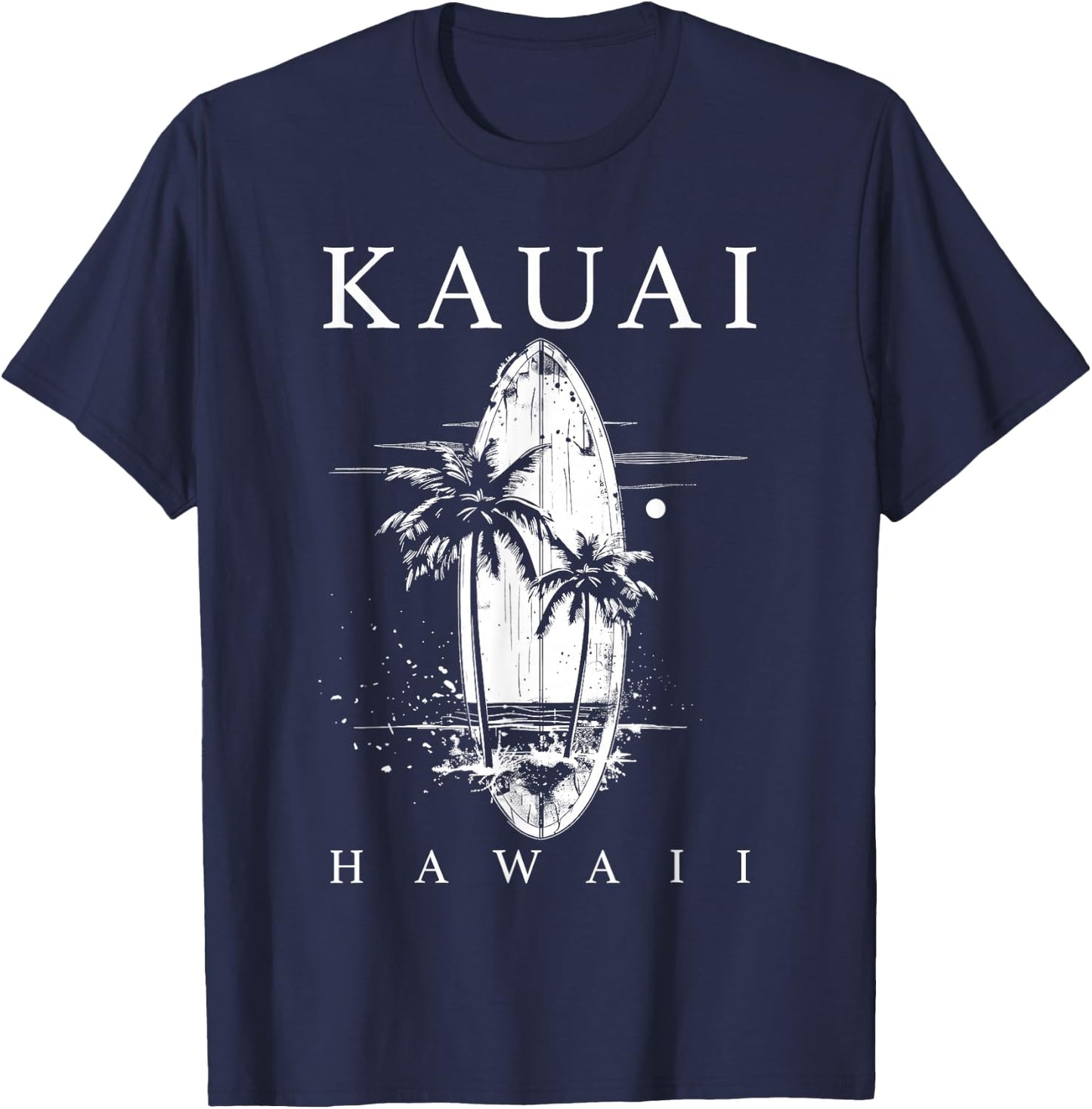 Kauai Hawaii Surf Hawaii Vintage Surfer T-Shirt - T-Shirt | Navy