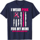 I Wear Pink For My Mimi Breast Cancer Awareness USA Flag T-Shirt - T-Shirt | Navy
