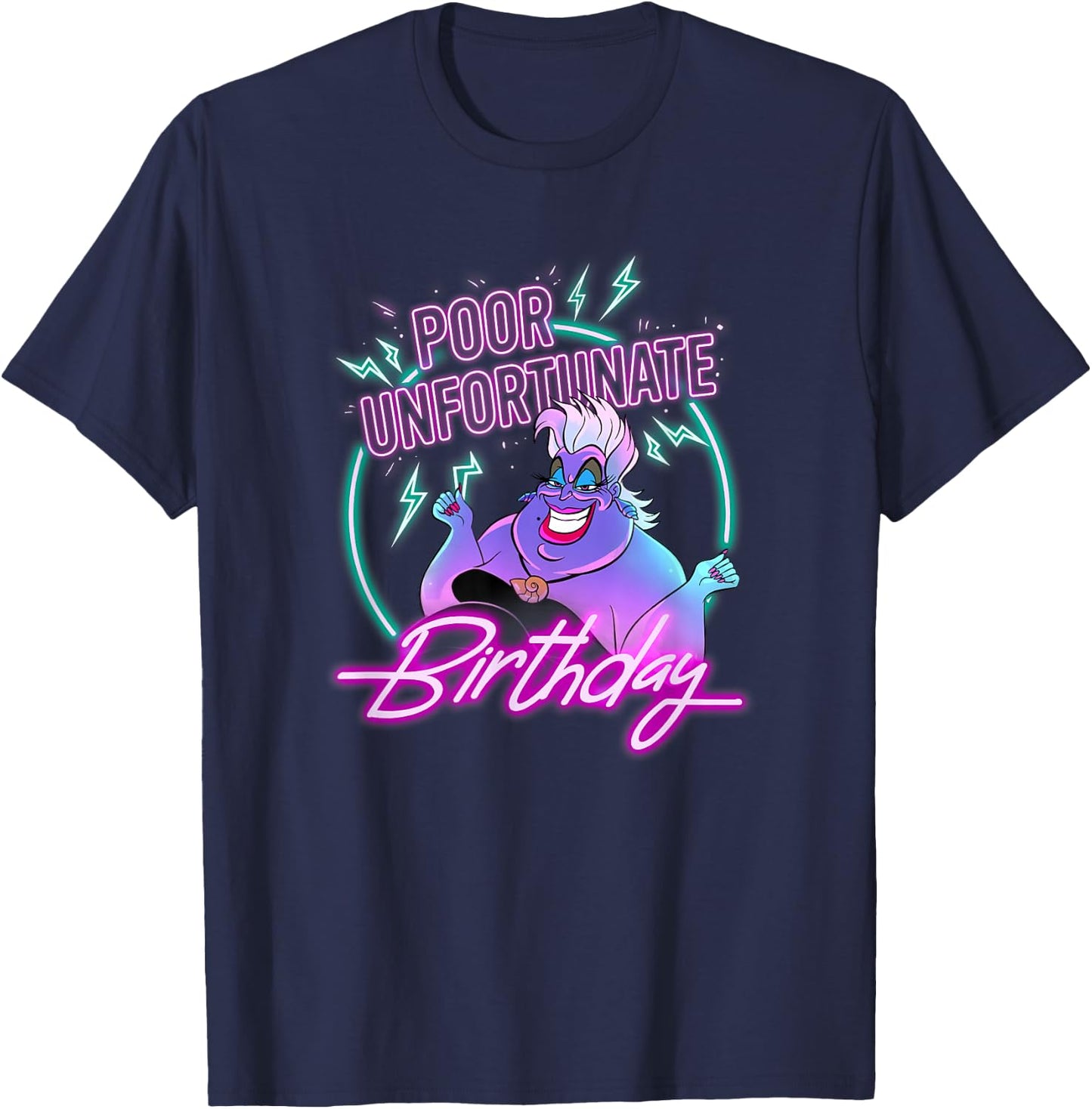 Disney Villains Ursula Poor Unfortunate Birthday T-Shirt - T-Shirt | Navy