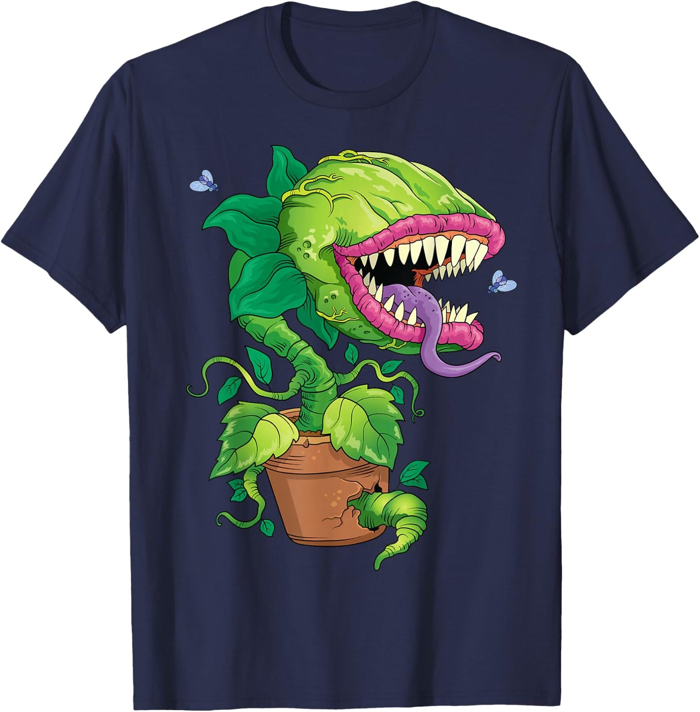 Venus Flytrap Monster Carnivorous Plant Carnivore Flower T-Shirt - T-Shirt | Navy