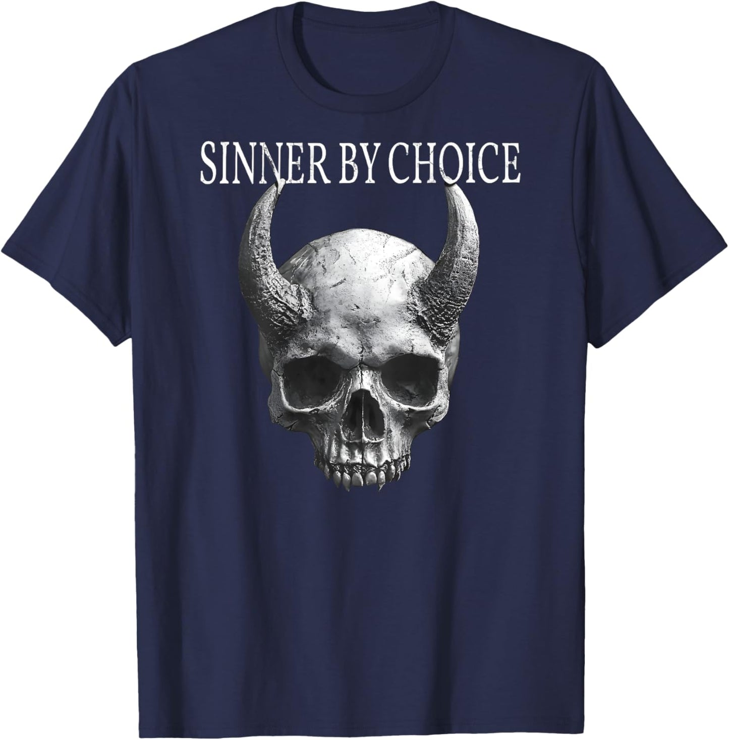 Sinner by Choice Skull T-Shirt - T-Shirt | Navy