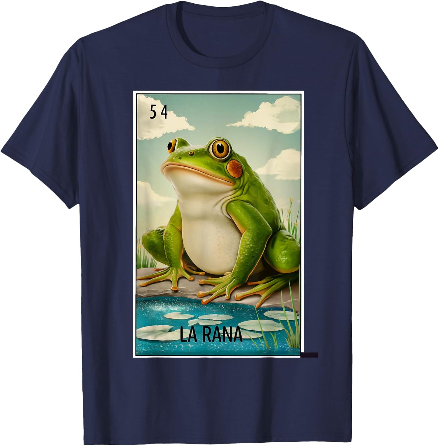La Rana Card Mexican Lottery Card T-Shirt - T-Shirt | Navy