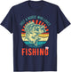 Just a Nurse Who Loves Fishing Retro Fisherman Gifts T-Shirt - T-Shirt | Navy