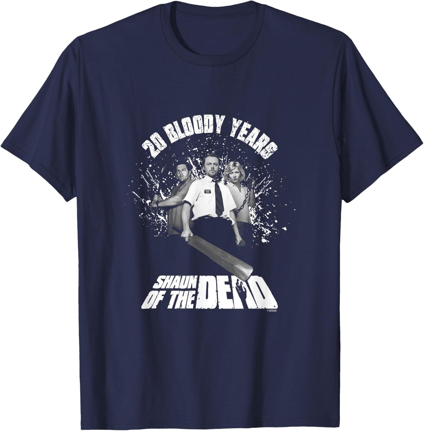 Shaun of The Dead 20 Bloody Years Officially Licensed T-Shirt - T-Shirt | Navy