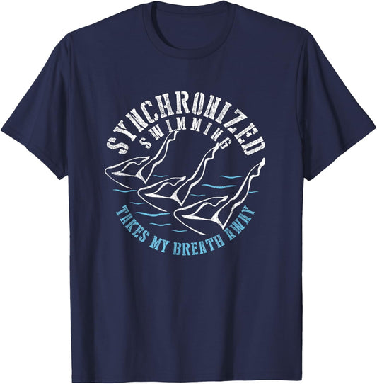 Synchronized Swimming Shirt Funny Swimmer Gift T-Shirt - T-Shirt | Navy