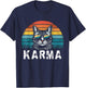 Vintage Cat Music Sunset Gifts Women Men Kids Girls Karma T-Shirt - T-Shirt | Navy