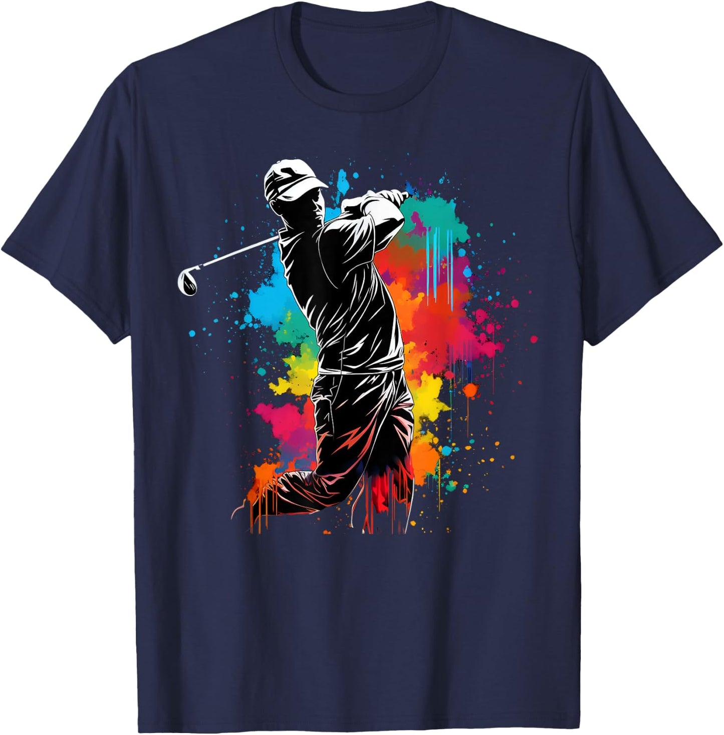 Colorful Golfer Boy on Golf T-Shirt - T-Shirt | Navy