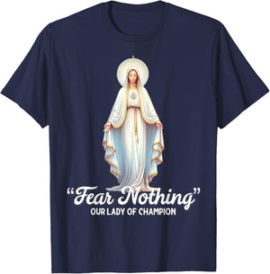 Modern Day Catholic Designs Our Lady Of Good Help Wisconsin American Catholic T-Shirt - T-Shirt | Navy