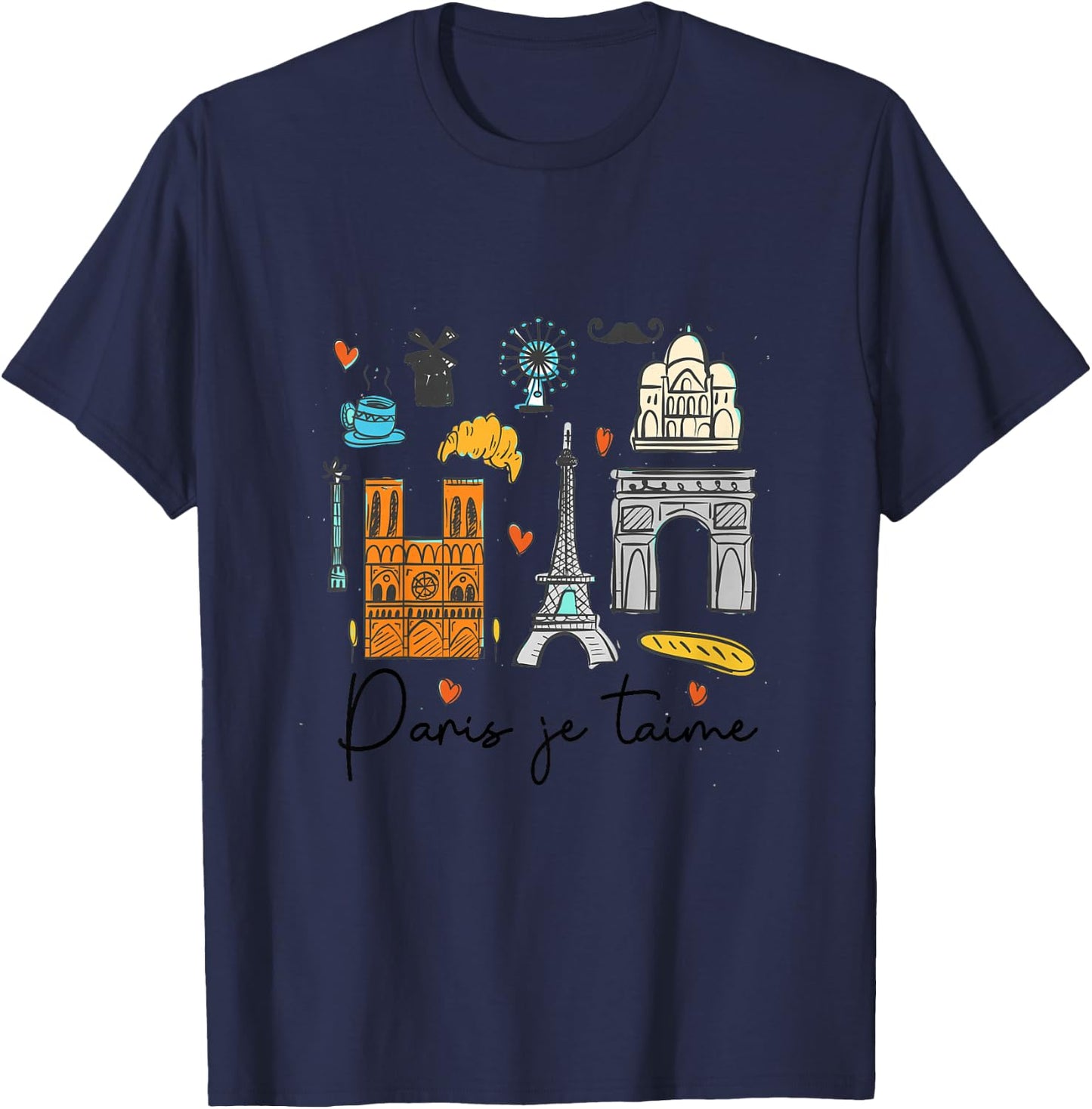 Paris Je T'Aime Paris Lover Traveling France Baby Toddler T-Shirt - T-Shirt | Navy
