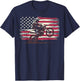 Motocross US Flag Dirt Bike T-Shirt - T-Shirt | Navy