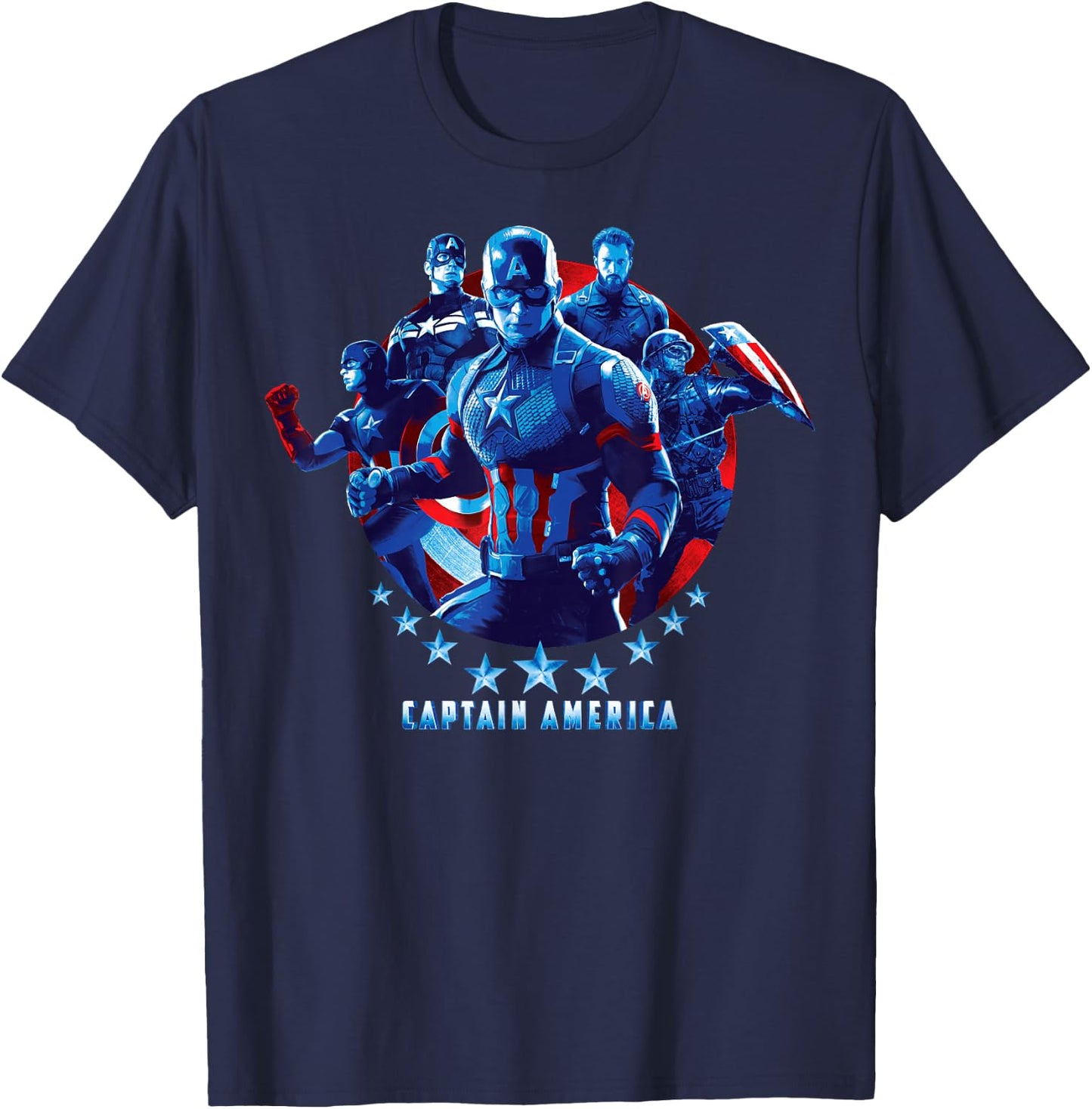 Marvel Avengers: Endgame Captain America Mashup T-Shirt - T-Shirt | Navy