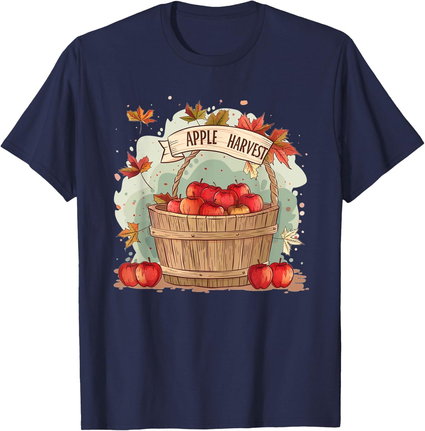 Funny Apple Box Costume for Apples Harvest Season T-Shirt - T-Shirt | Navy