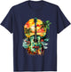 Reggae Music Guitar Rastafari Roots Rasta Reggae Music T-Shirt - T-Shirt | Navy