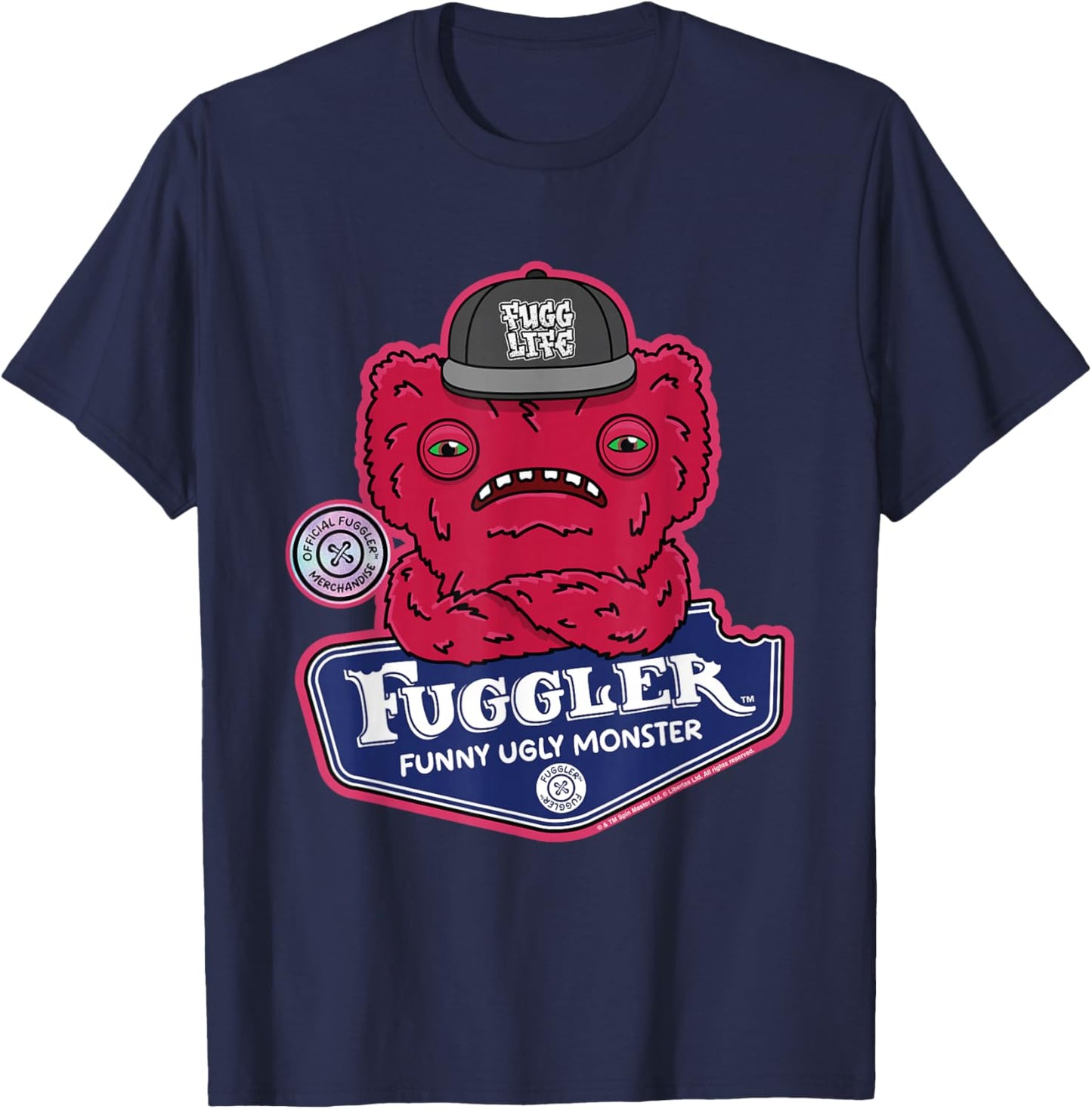 Fuggler Fugg Life Wide Eyed Weirdo -Adults T-Shirt - T-Shirt | Navy