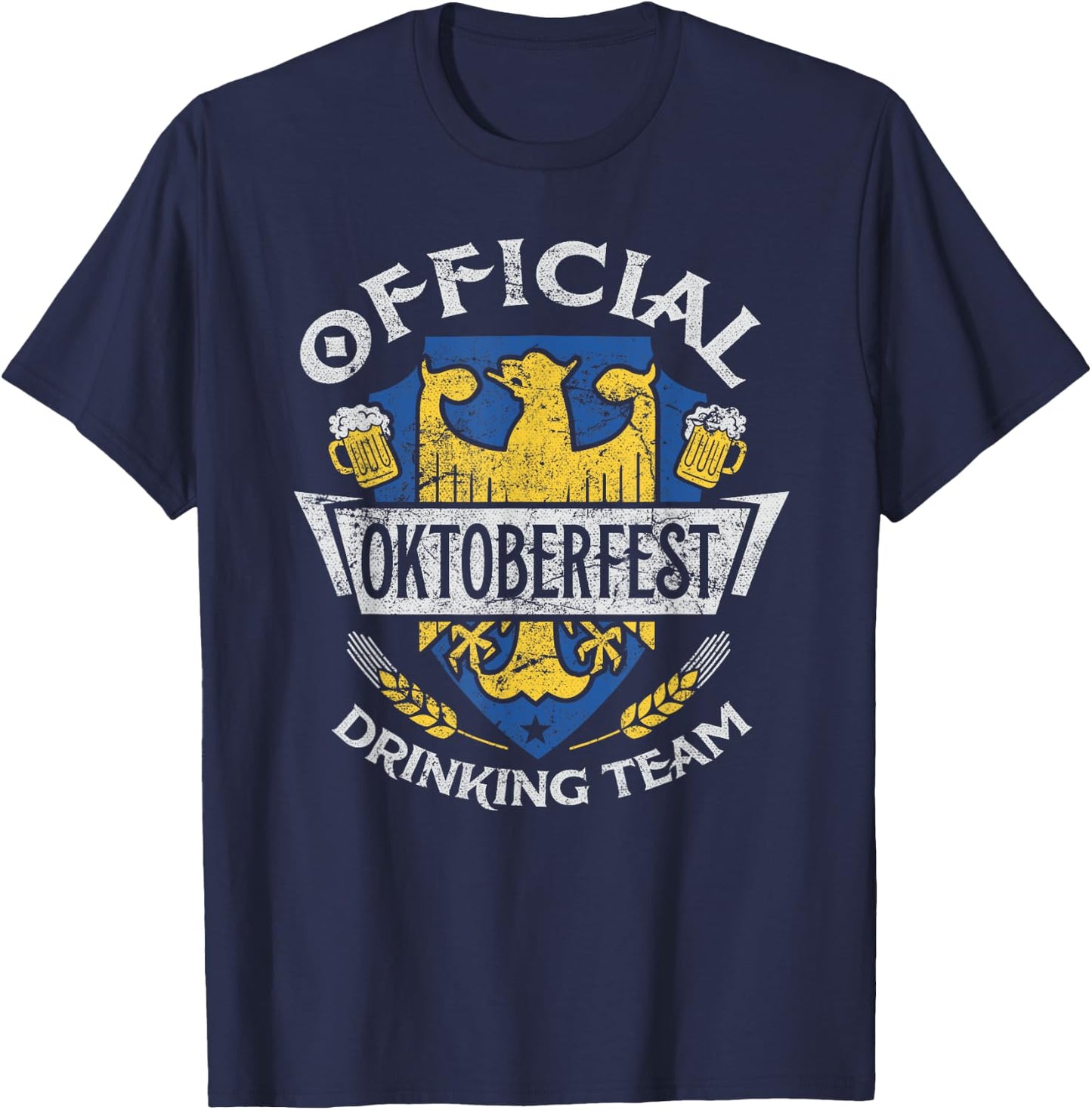 Oktoberfest Official Drinking Team Shirt German Beer Men T-Shirt - T-Shirt | Navy