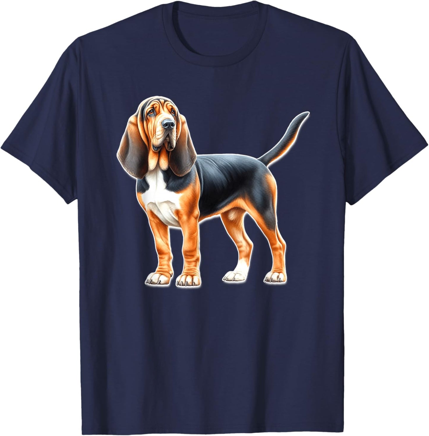 Bloodhound Dog T-Shirt - T-Shirt | Navy