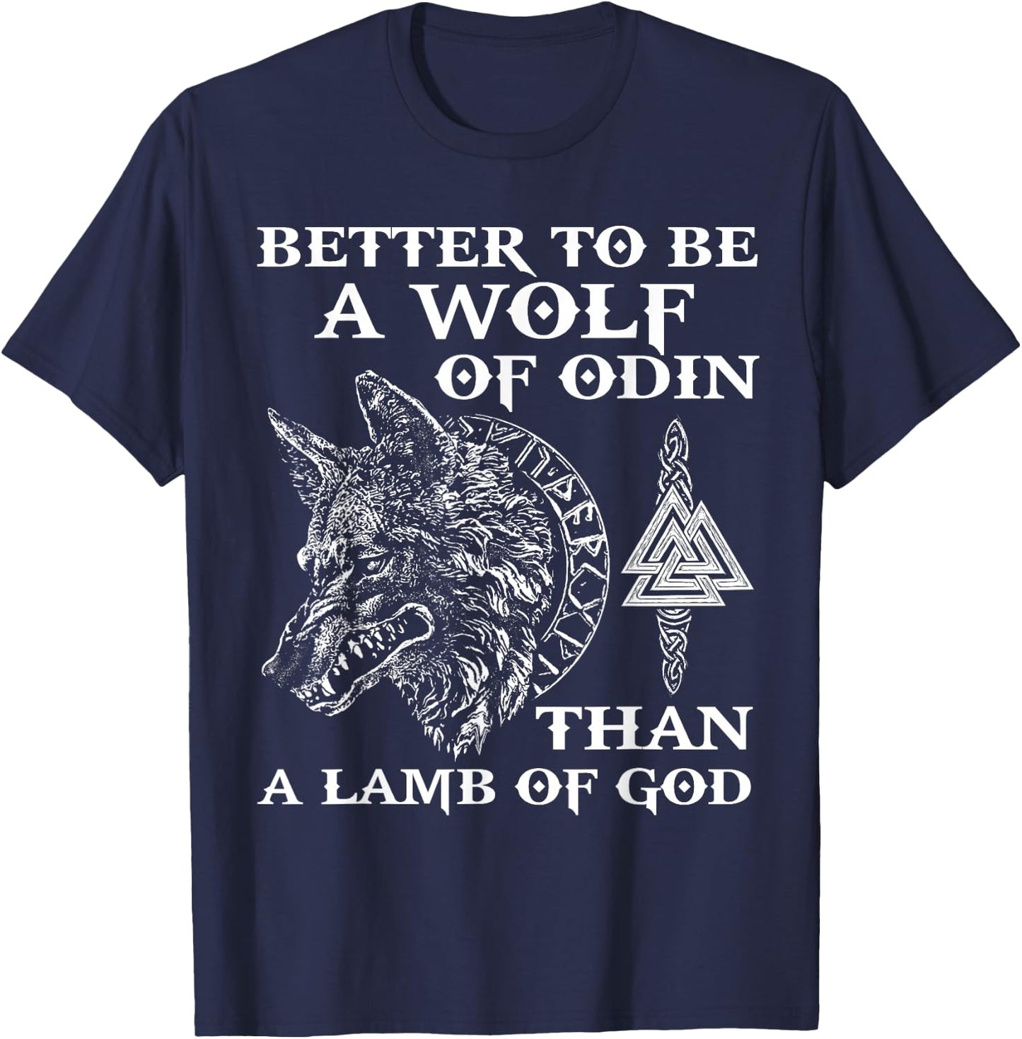 VIKINGS RISE - WOLF OF ODIN - NORSE MYTHOLOGY Gift . T-Shirt - T-Shirt | Navy