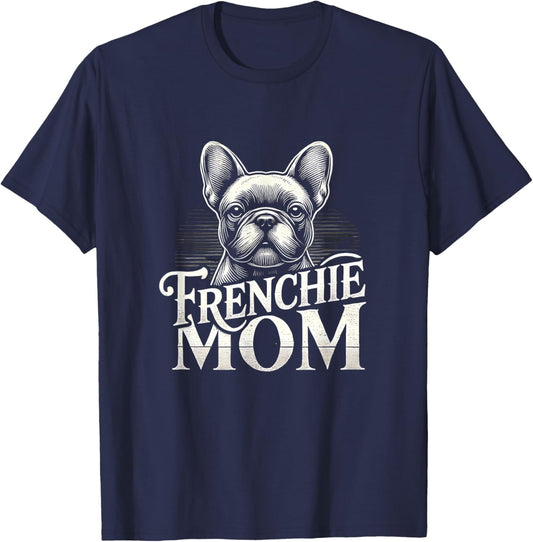 Frenchie Shirt Girls Women Frenchie Lover French Bulldog T-Shirt - T-Shirt | Navy