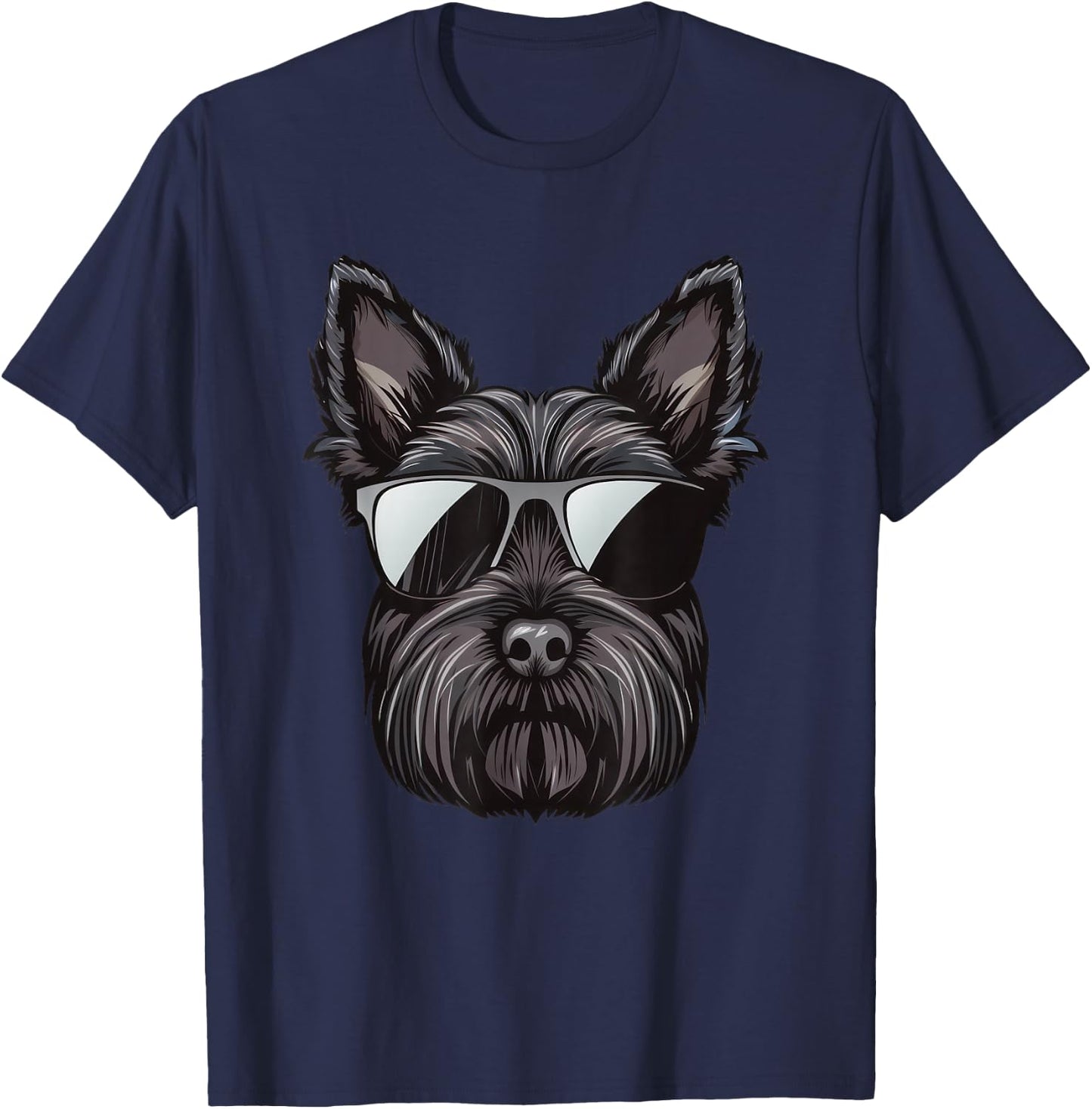 Scottish Terrier Dog Sunglasses T-Shirt - T-Shirt | Navy