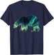 Polar Bear Northern Light Winter Arctic Nature Lover T-Shirt - T-Shirt | Navy