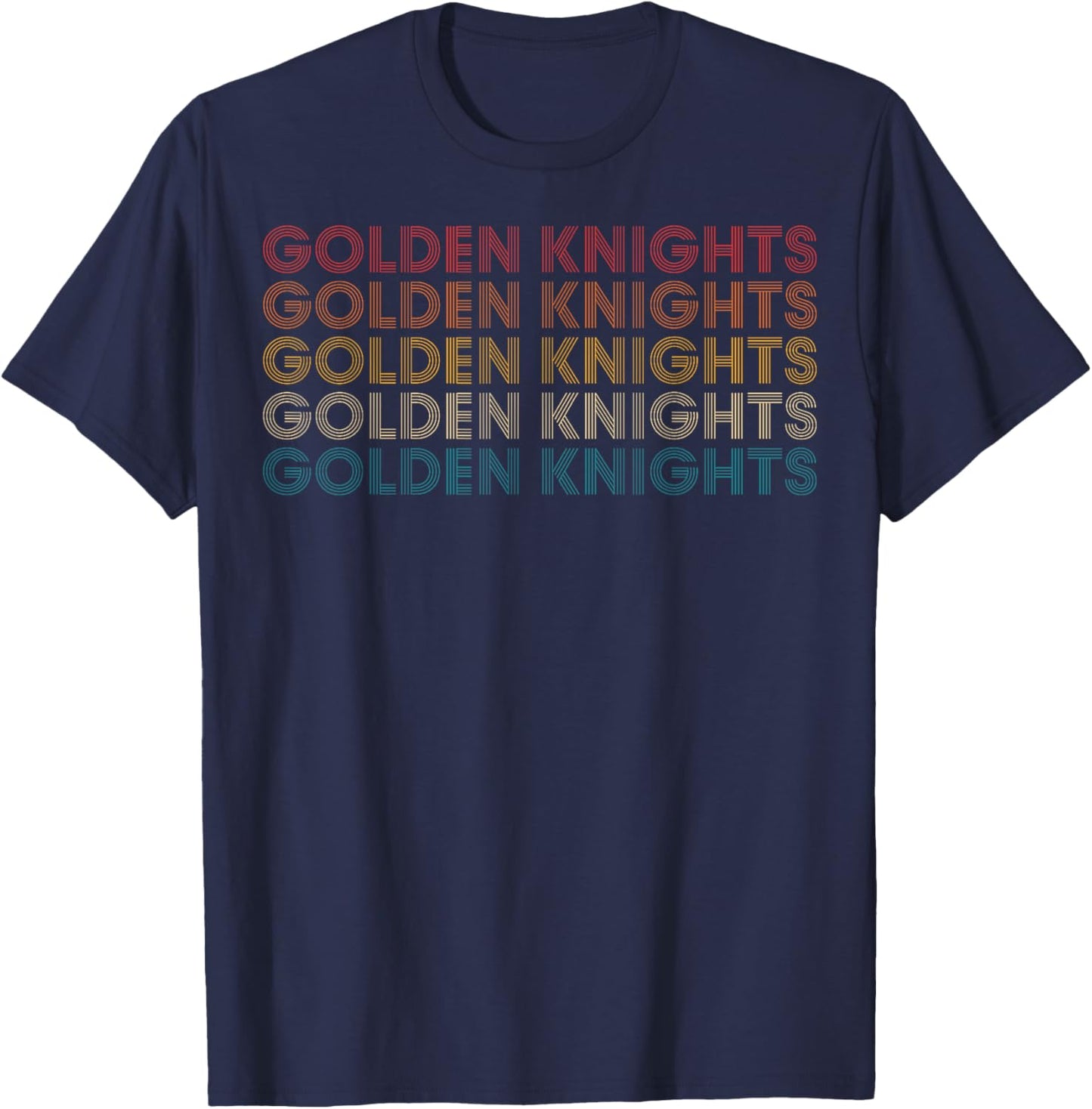 Golden Knights Vintage Name Women Boys Girls Kids T-Shirt - T-Shirt | Navy