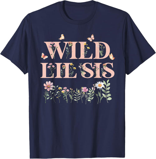 Wild Lil Sis Wildflower Watercolor Floral 1st Birthday Sis