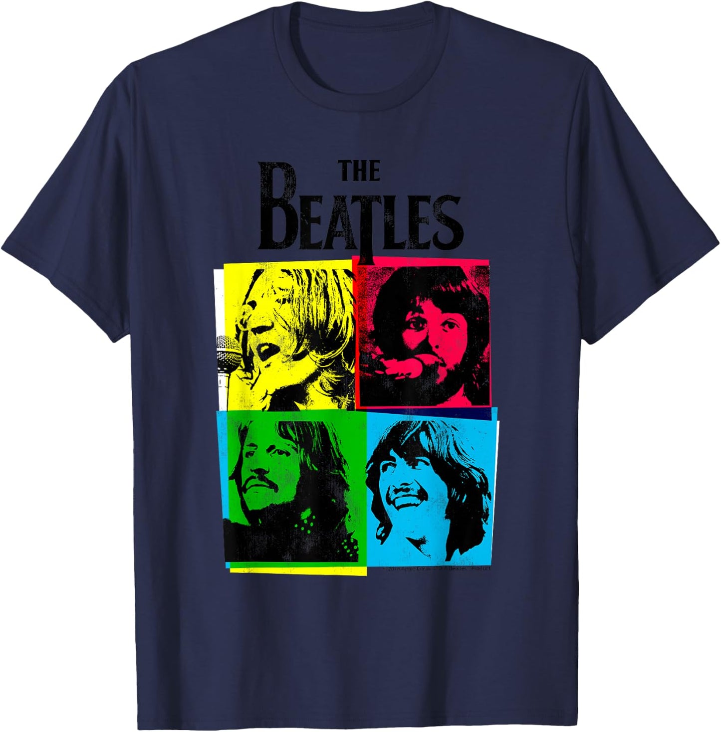 The Beatles - CMYK Beatles T-Shirt - T-Shirt | Navy