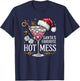 Santa's Favorite Hot Mess T-Shirt - T-Shirt | Navy