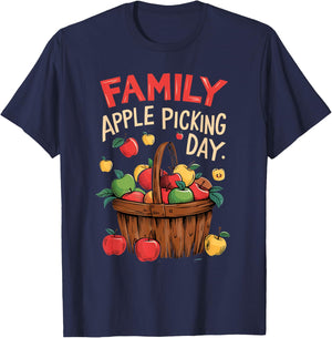 Matching Apple Harvest Fun Family Apple Picking Day T-Shirt - T-Shirt | Navy