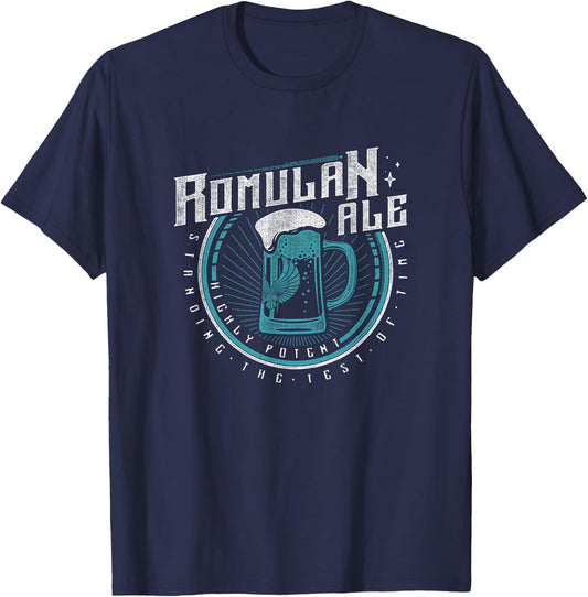 Star Trek II: The Wrath Of Kahn Romulan Ale Vintage Logo T-Shirt - T-Shirt | Navy