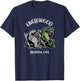 Englewood Florida USA Funny Manatee and Alligator Design T-Shirt - T-Shirt | Navy