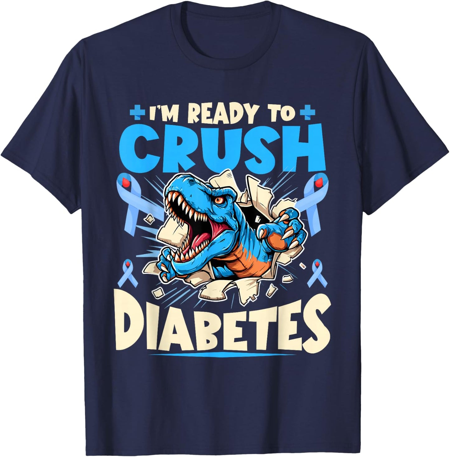 Diabetic Kids Toddler Diabetes Awareness T1D Warrior T-Shirt - T-Shirt | Navy