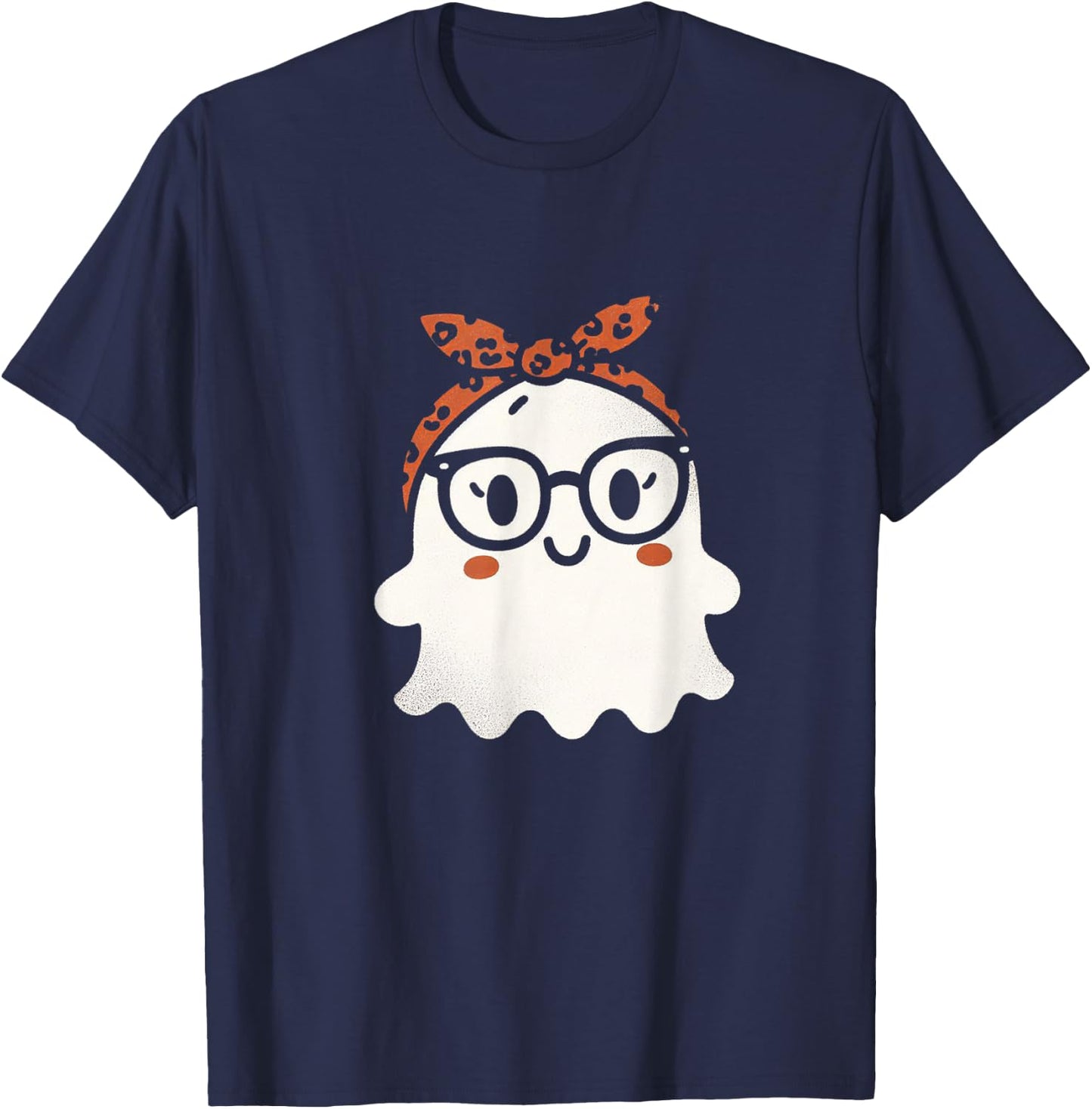 Halloween Ghost Glasses Cute Costume Girl Kids Toddler T-Shirt - T-Shirt | Navy