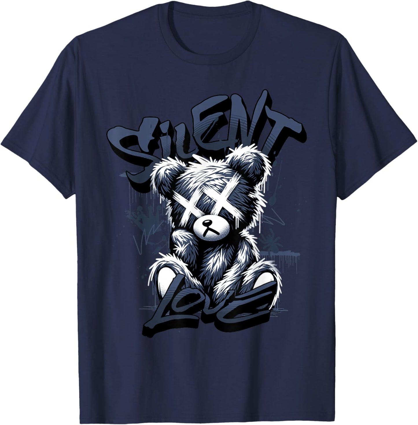 Silent Love Low Diffused Blue 11s Matching Women T-Shirt - T-Shirt | Navy