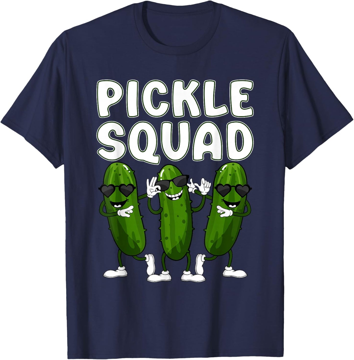 Pickle Squad Cucumber Pickle Lover T-Shirt - T-Shirt | Navy