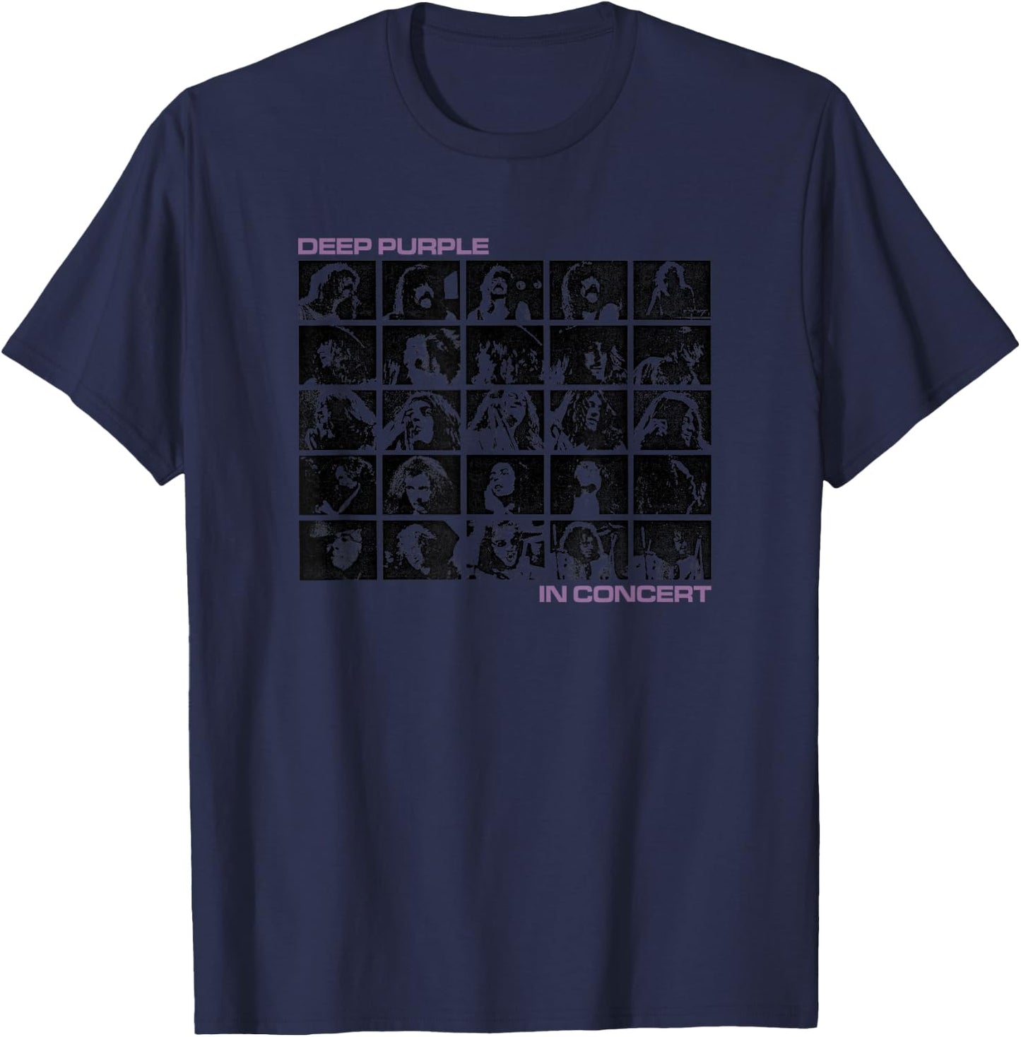 Deep Purple Collage Concert T-Shirt - T-Shirt | Navy