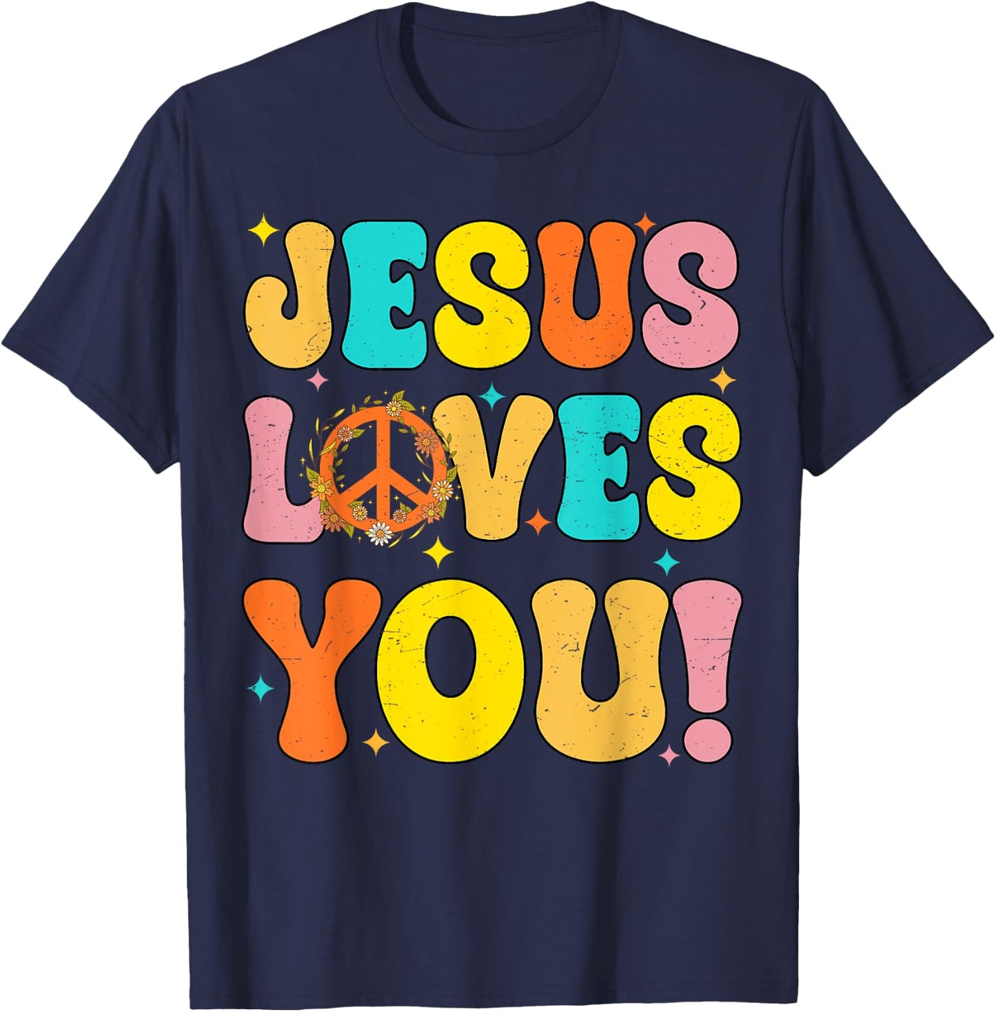 Jesus Loves You Christian Toddler Girls Boys Kids T-Shirt - T-Shirt | Navy