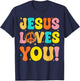 Jesus Loves You Christian Toddler Girls Boys Kids T-Shirt - T-Shirt | Navy