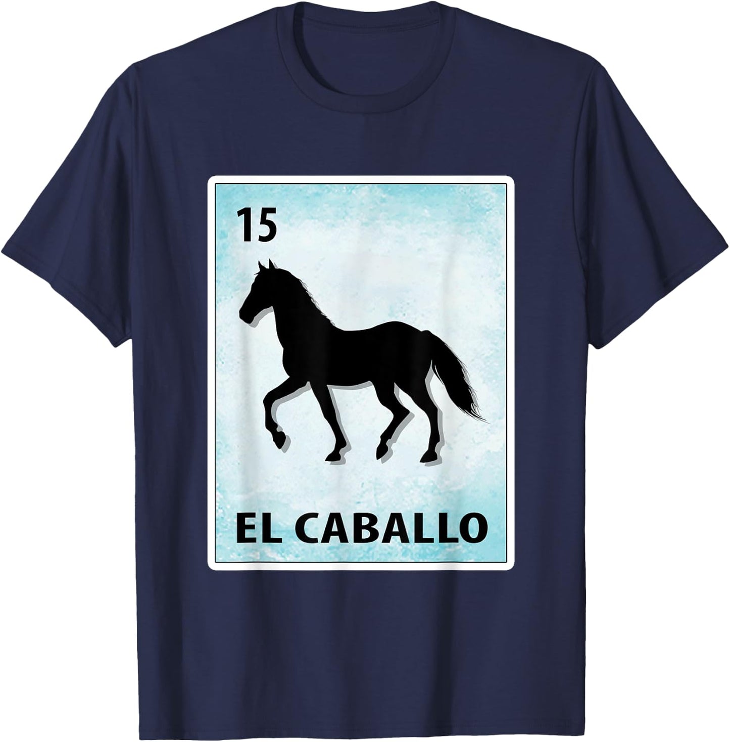 El Caballo Mexican Horse Cards T-Shirt - T-Shirt | Navy