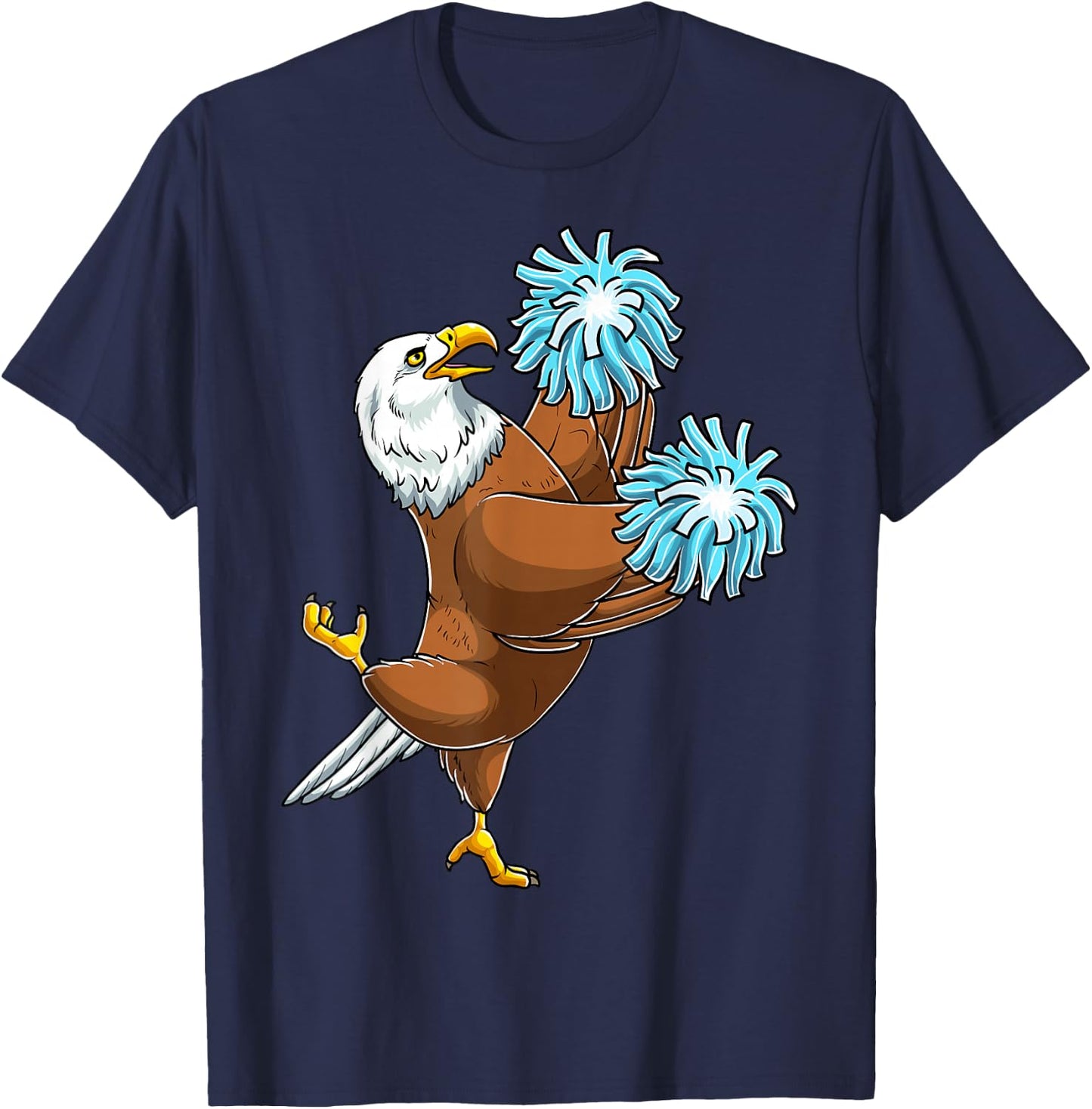 Cheerleading Eagle Cheerleader Cheer Flyer T-Shirt - T-Shirt | Navy