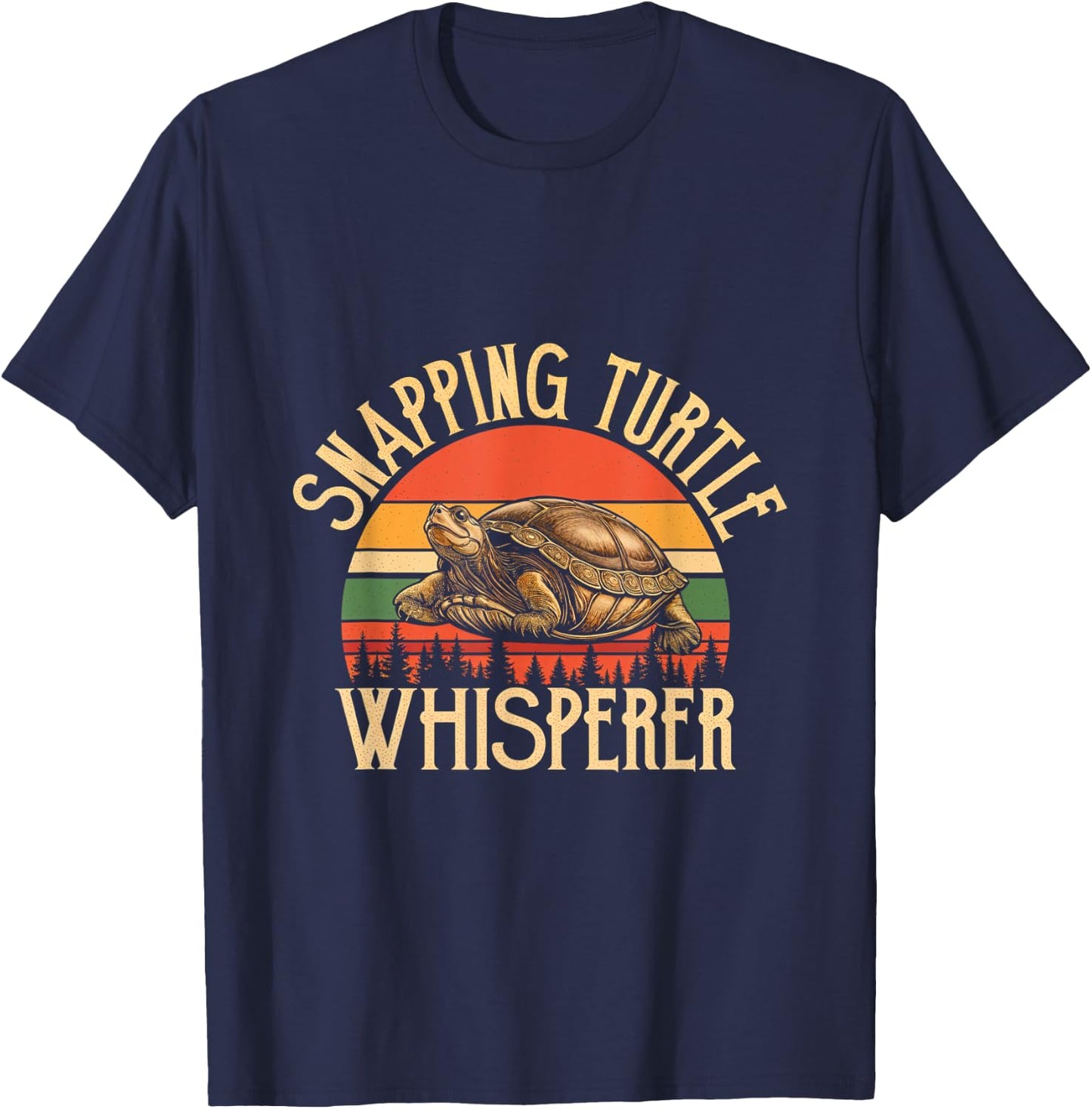 Snapping Turtle Whisperer Turtle Lover Reptile Nature T-Shirt - T-Shirt | Navy