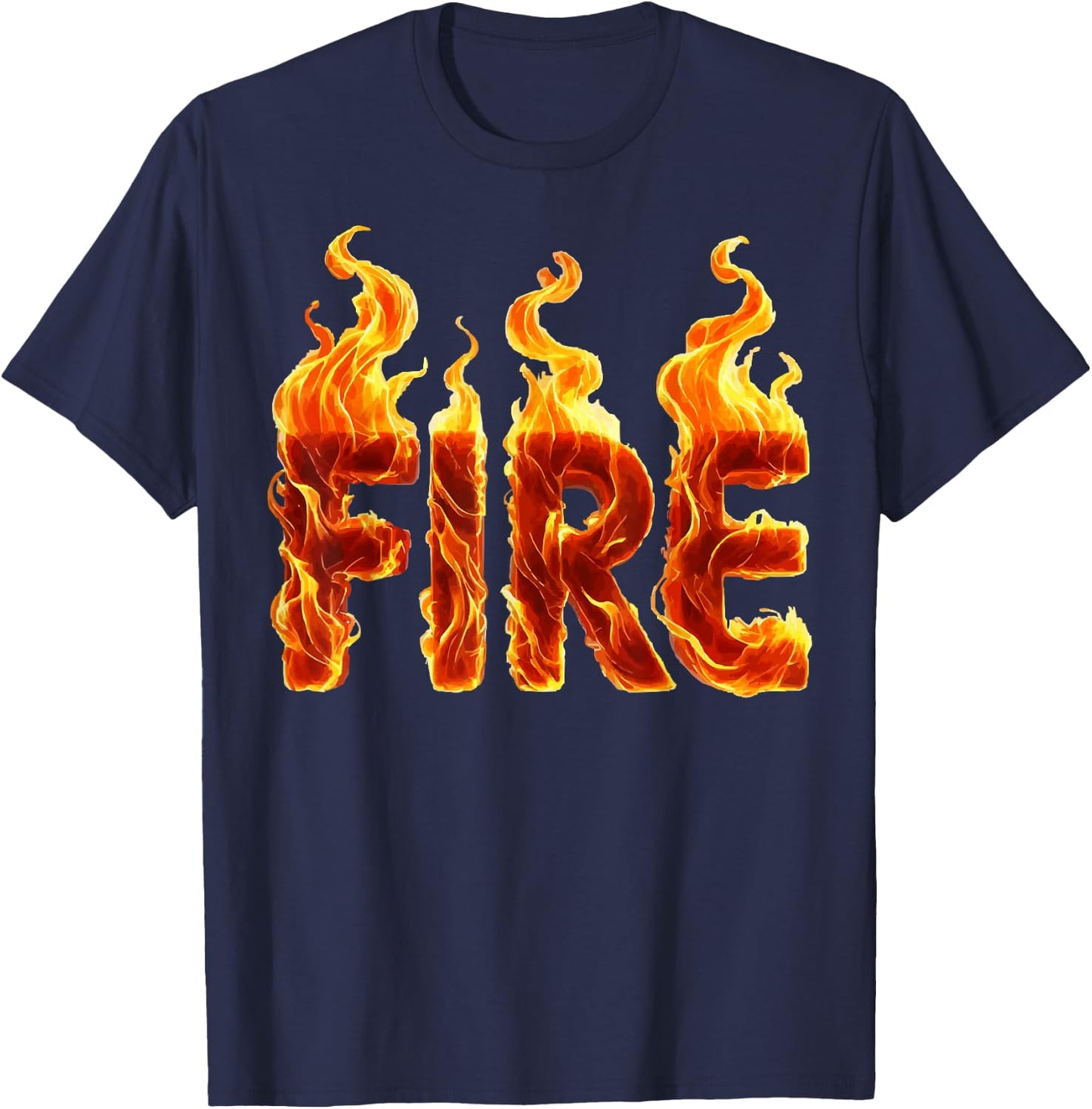 Couple Matching FIRE and ICE Halloween Party Lazy Costume T-Shirt - T-Shirt | Navy