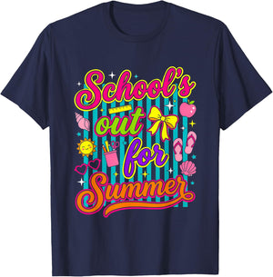 Schools Out for Summer Happy Last Day of School Teacher Boys T-Shirt - T-Shirt | Navy