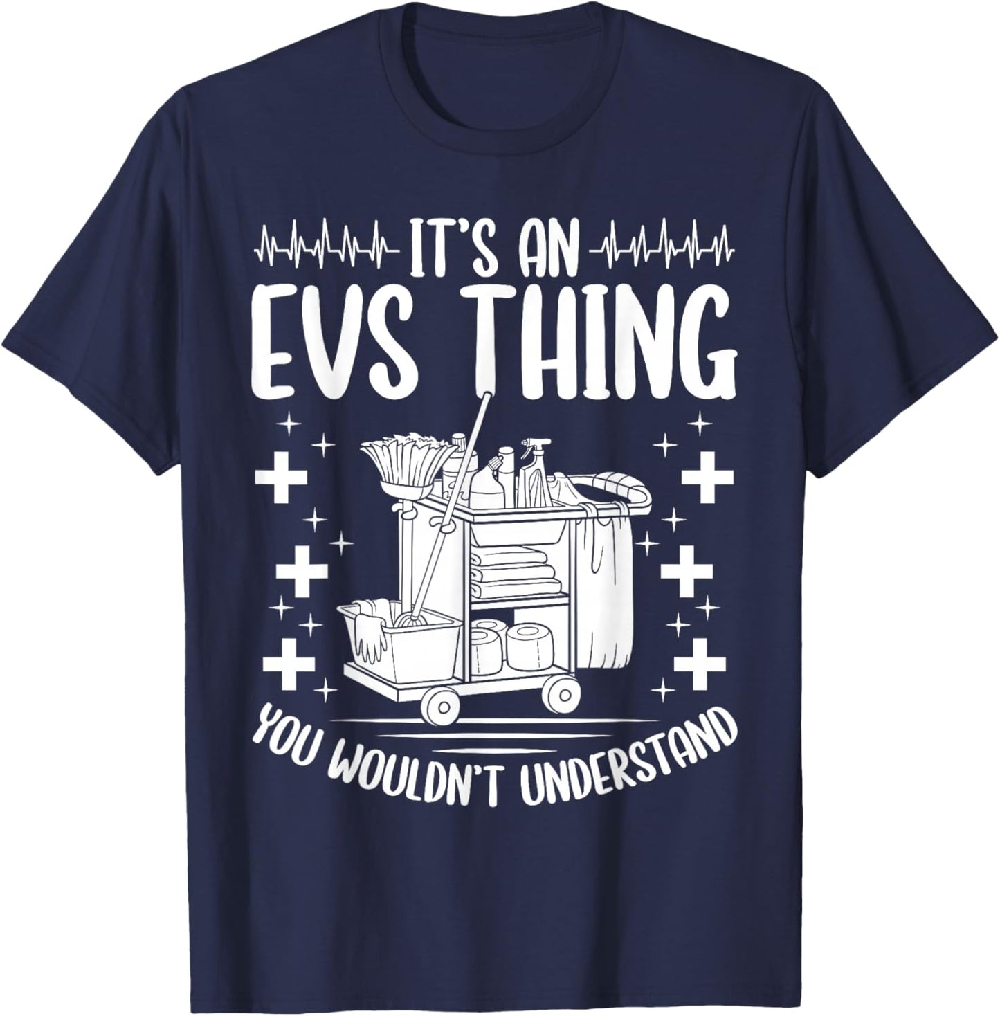 EVS Operator EVS Technician Badge Buddy EVS Tech Essentials T-Shirt - T-Shirt | Navy