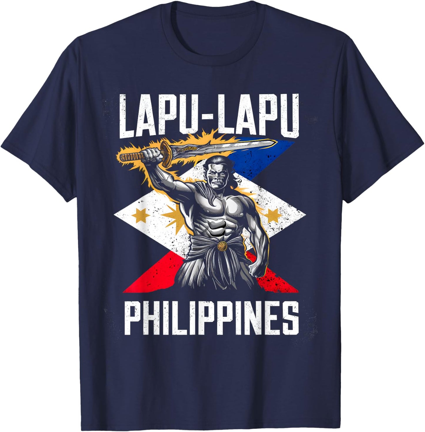 Love Gifts Lapu-Lapu Philippines -Adults Black T-Shirt - T-Shirt | Navy