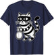 Cat Burglar Kitten Kitty Moneybag Blackwork T-Shirt - T-Shirt | Navy