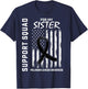 Melanoma Cancer Awareness Products Sister Support USA Flag T-Shirt - T-Shirt | Navy