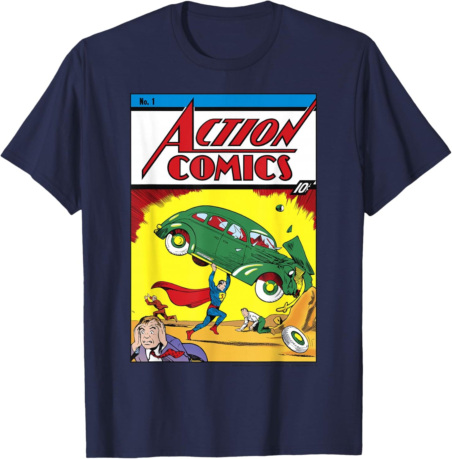 DC Comics Superman No.1 Comic Cover T-Shirt - T-Shirt | Navy