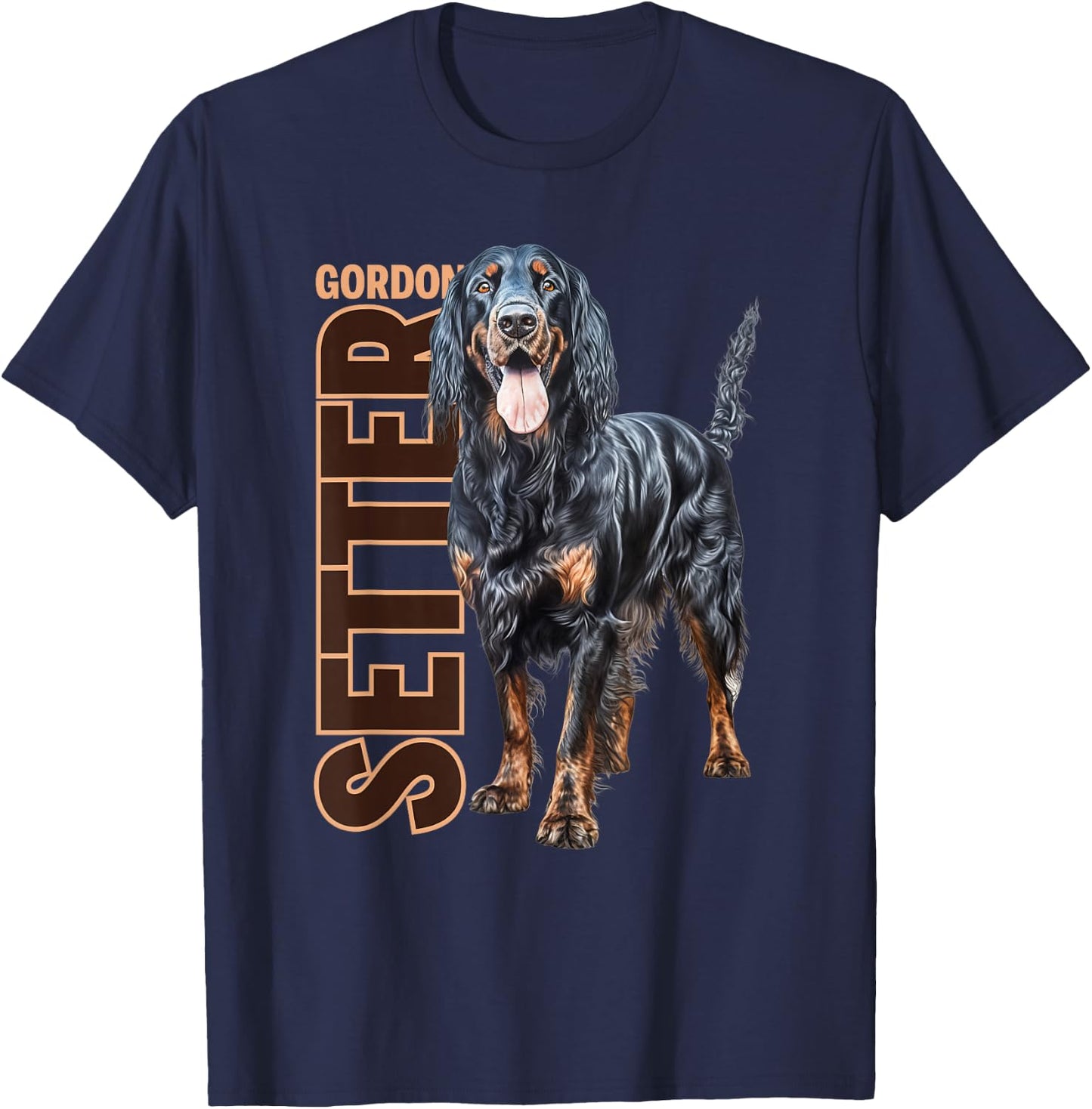 Gordon Setter Watercolor T-Shirt - T-Shirt | Navy