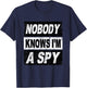 Retro Nobody Knows Im A Spy Secret Agent Shirt Inspector T-Shirt - T-Shirt | Navy
